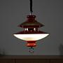 Hanging lamp Metal Orange 1970s 14