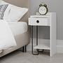 Sirius Bedside Table Right White 5