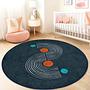 Circular pattern children's rug Multicolored Ø120cm 1