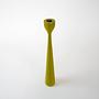 Candlestick 1970s Olive Green 3