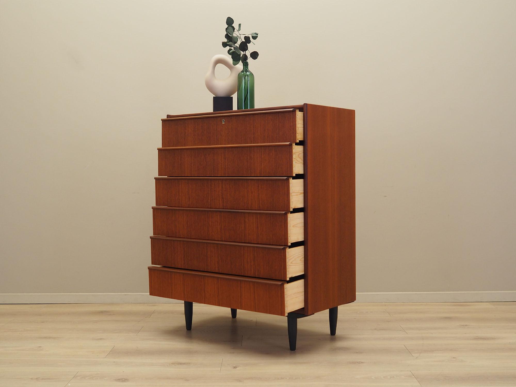 Chest of drawers Teak wood 1970s 4
