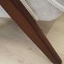 Sedia Vintage Teak Velluto Bianco Anni '70 13