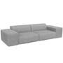 Pyllow Sofa 2-Sitzer Lichtgrau Baumwoll-Leinen Mix 1
