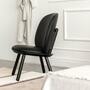 Naïve Lounge chair Ash wood Leather Black 0
