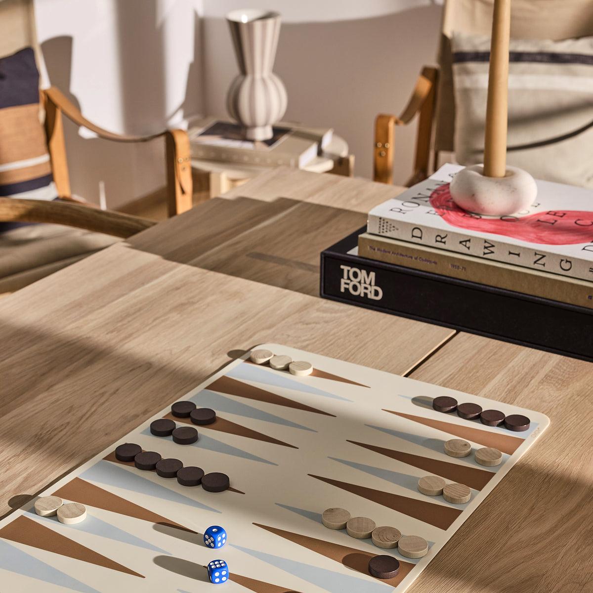 Gioco del Backgammon Beige 3