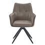 2x Sugra Armchair Set Swivel Gray Beige 2