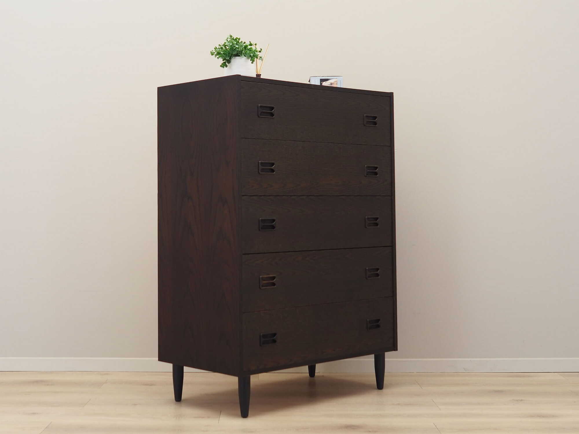 Vintage chest of drawers Oak wood Brown 1970s 3