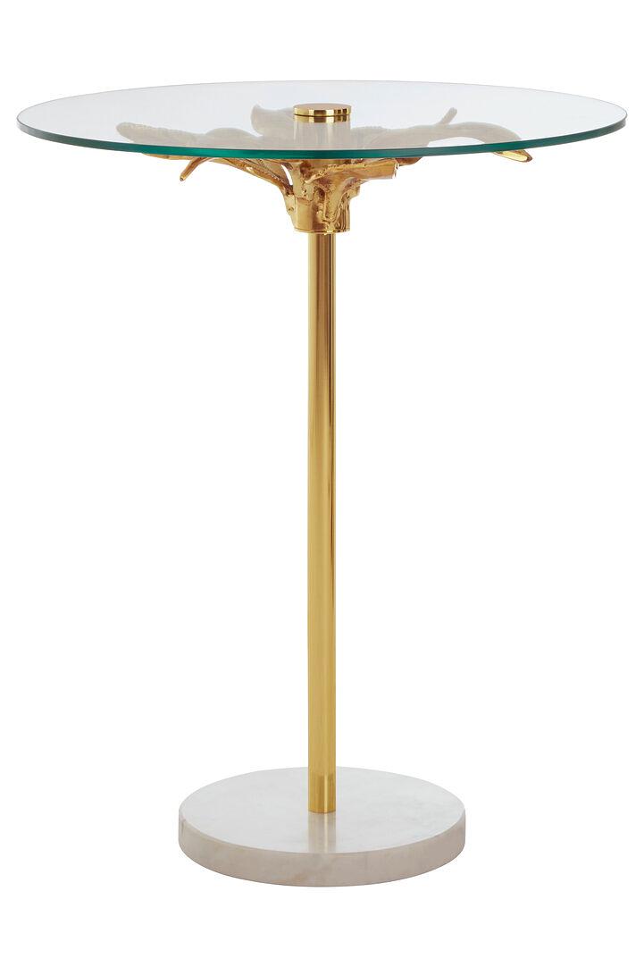 Sika Beistelltisch Metall Glas Gold 0