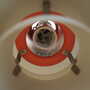 Vintage Pendant Lamp Metal White 1960s 4