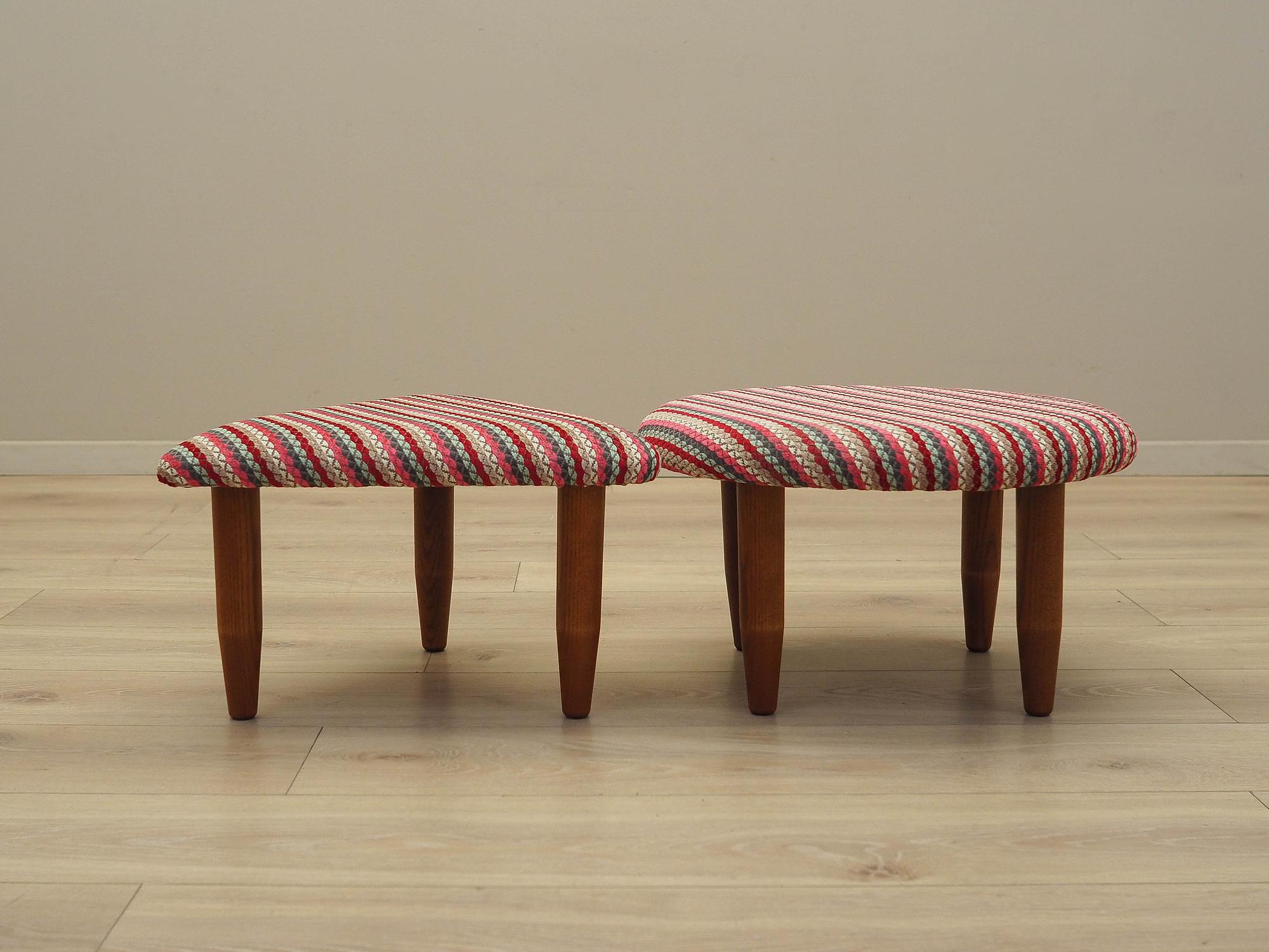 Fußhocker-Set 2-Teilig Braun 1990er Jahre 2