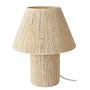 Tischleuchte WEAVER Papiergeflecht Metall Beige 1