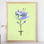 Lluna Flower Art Print Multicolored 1