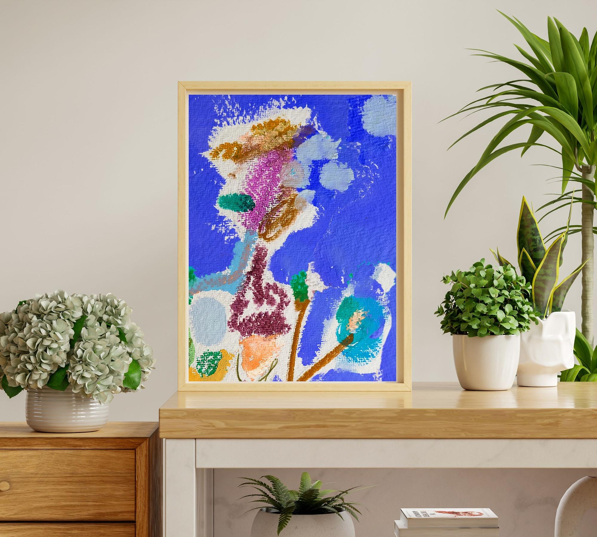Lady Blue Art Print Multicolored 0