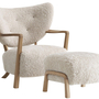 Wulff Atd2 Sessel & Atd3 Pouf Beige 0