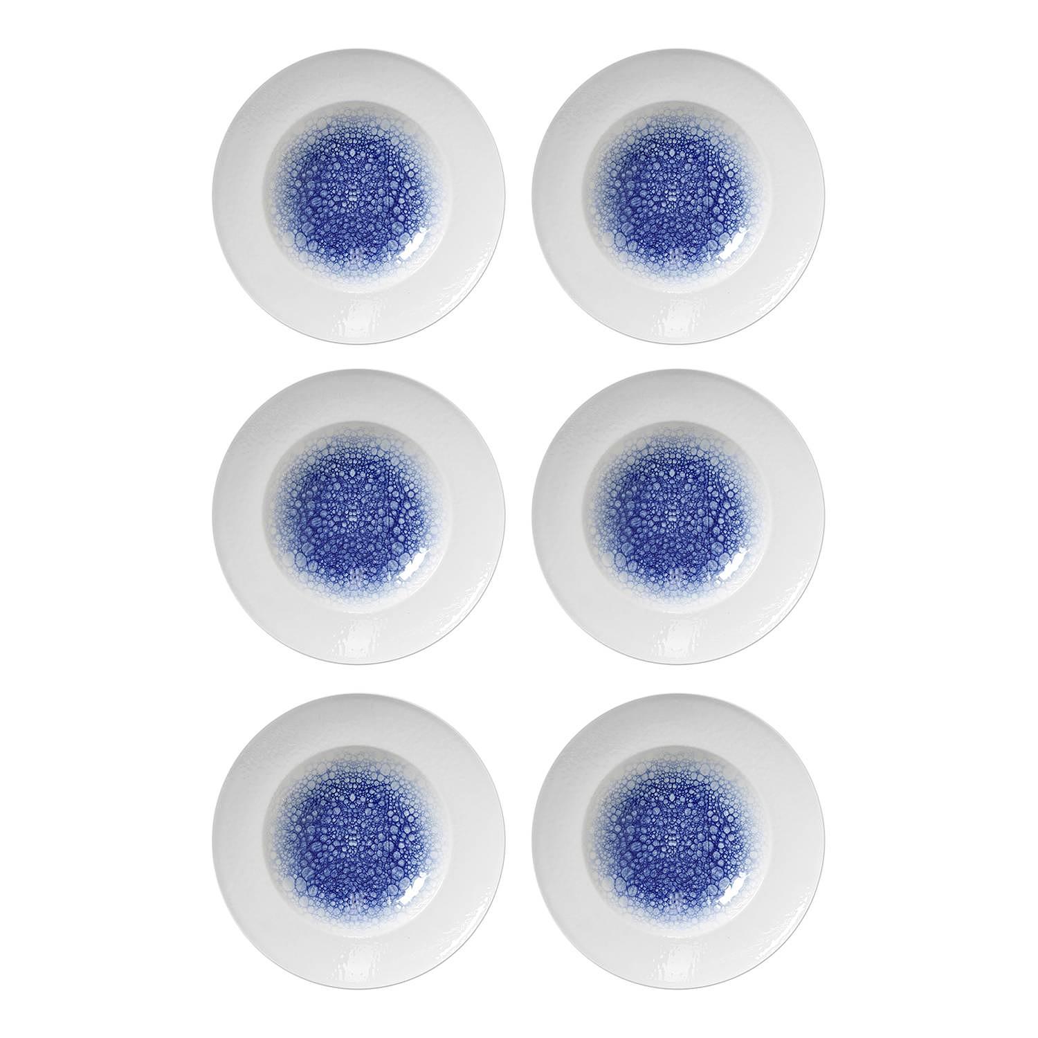 Pastateller Serenity (6er-Set) Porzellan Weiß / Blau 0