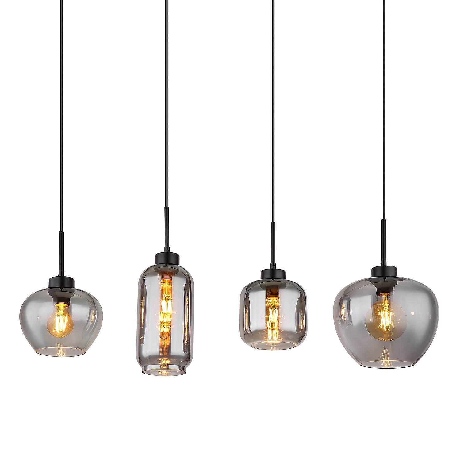Pendelleuchte Matt Typ C Farbglas Eisen 0