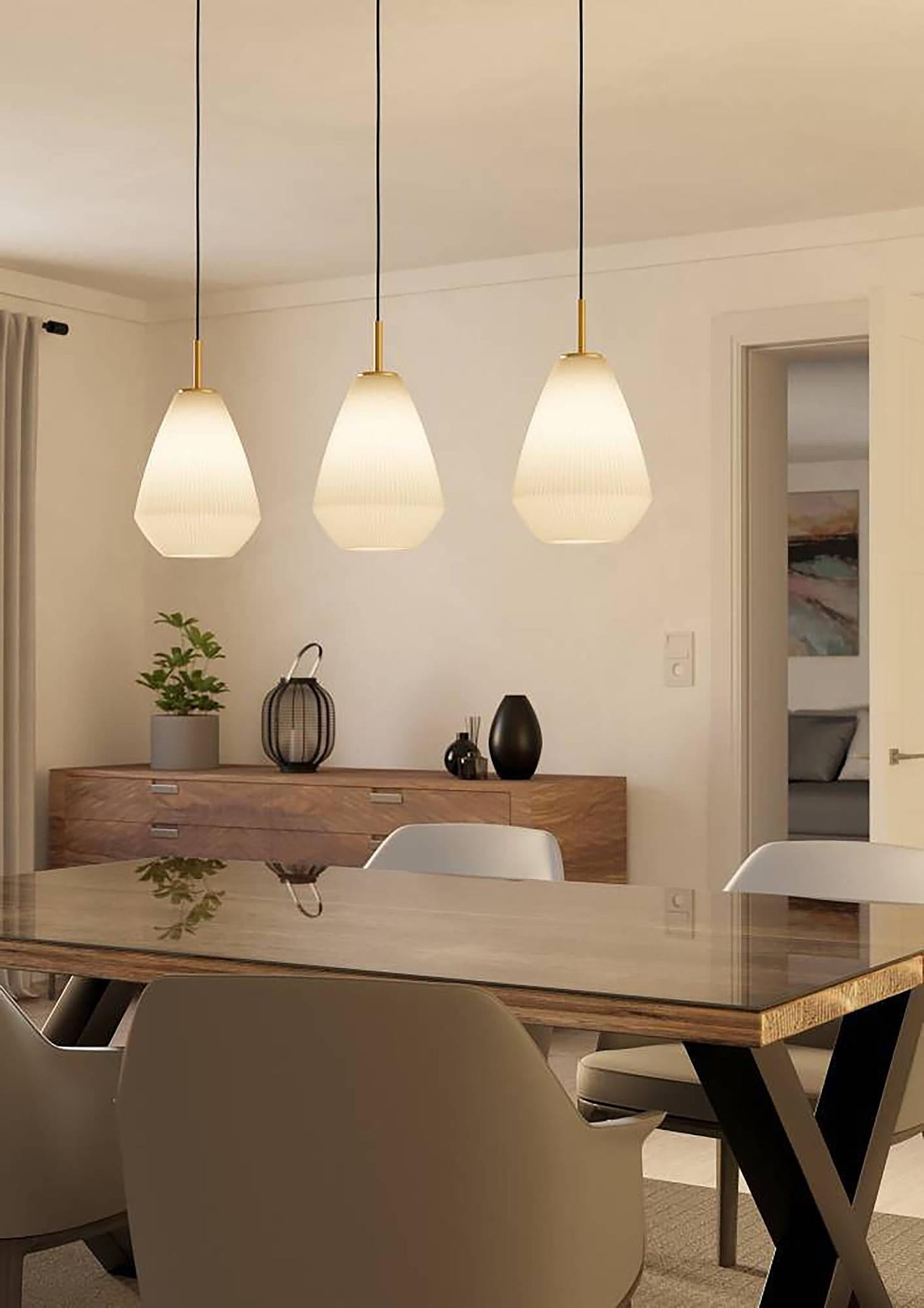 3-light pendant lamp Caprarola Satin glass 0