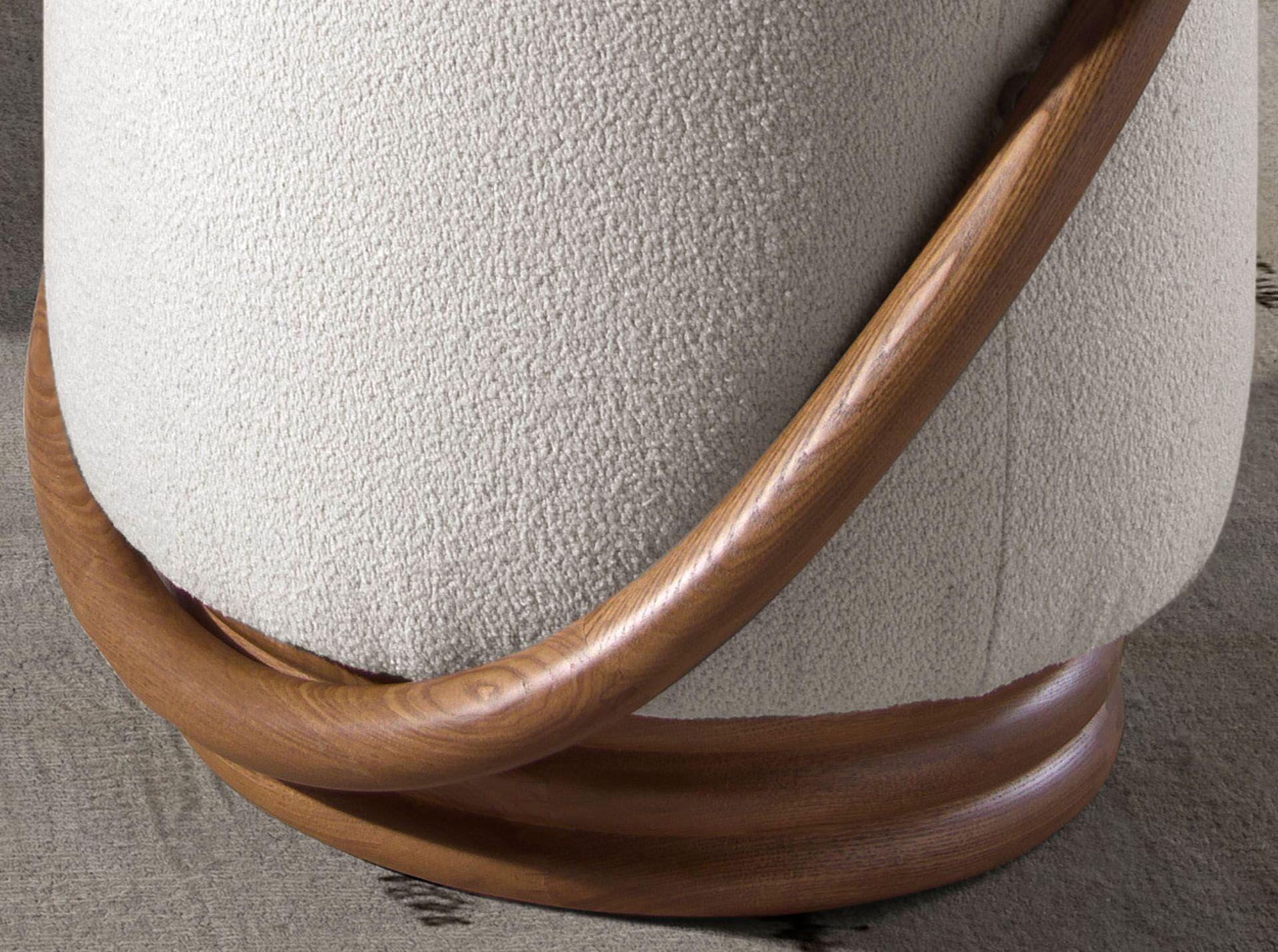 Fußhocker Textil Weiß 4