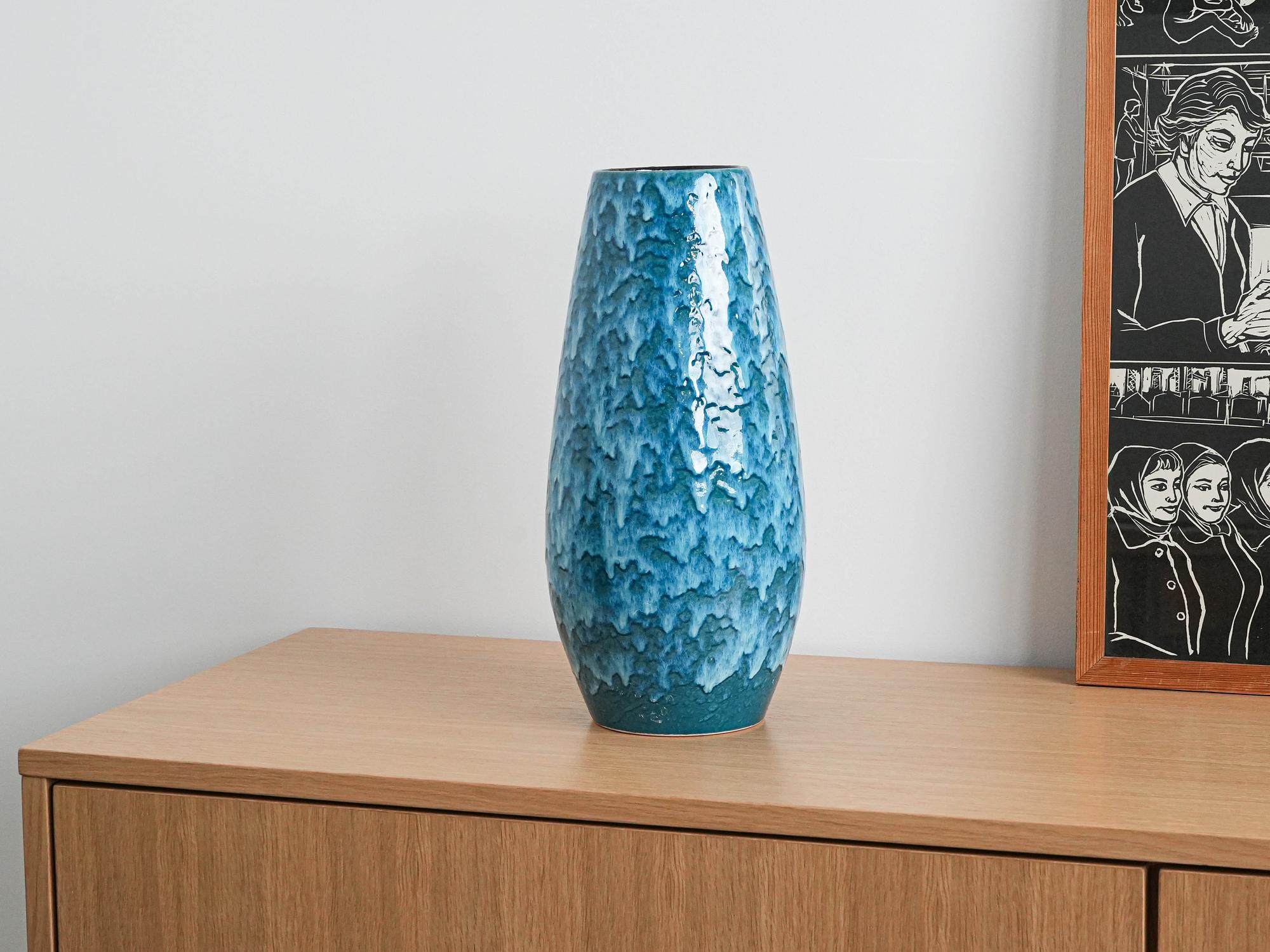 Keramikvase Blau 1
