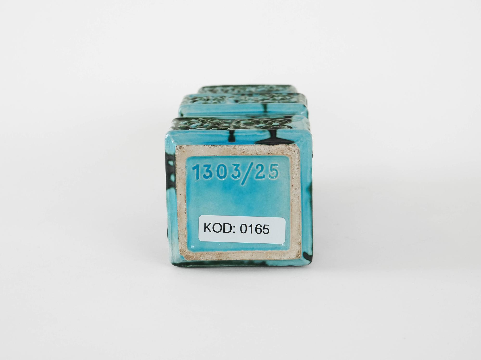 Keramikvase Türkis 1960er Jahre 5