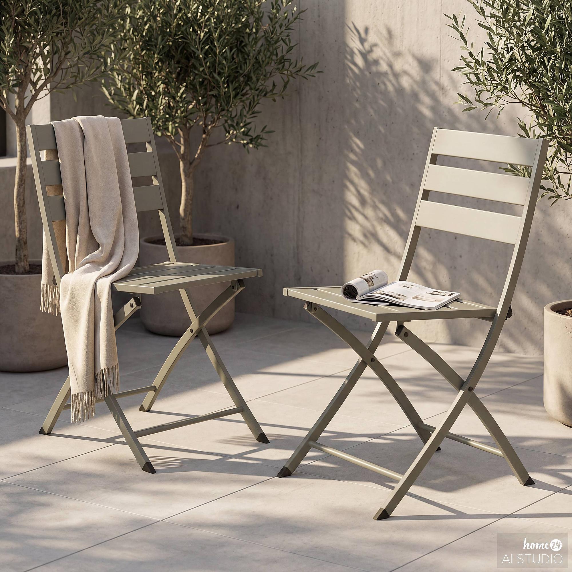 Folding chair Kovo set of 2 steel sage 0