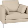 Marinus Sessel Textil Metall Beige 1