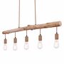 Pendant lamp 5-light wood Natural 0