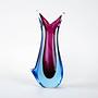 Vase Murano-Glas Blau 1960er Jahre 3