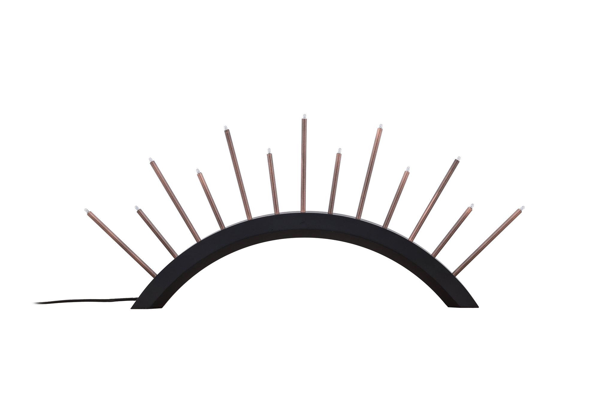 Björnrike Kerzenhalter Metall Schwarz Kupferoptik 0