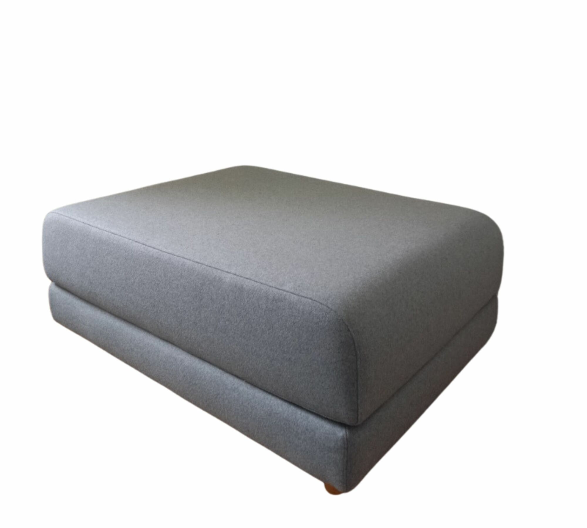 Hocker mit Schlaffunktion Wolle Holz Grau 1