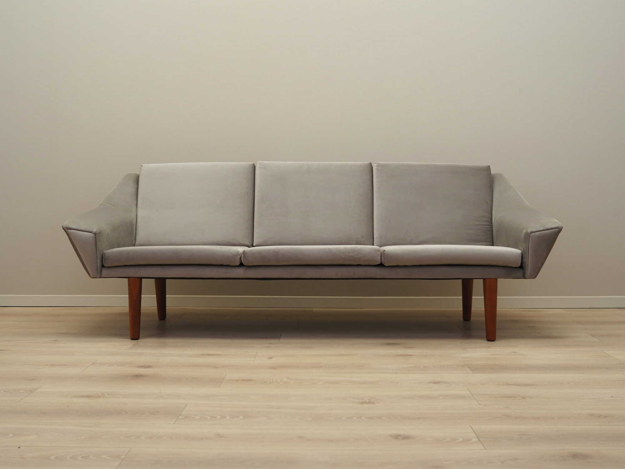 Sofa 3-Sitzer Textil Grau 1980er Jahre 1