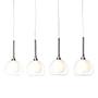 Pendant light Hadan IV frosted glass / iron 4-flame 0