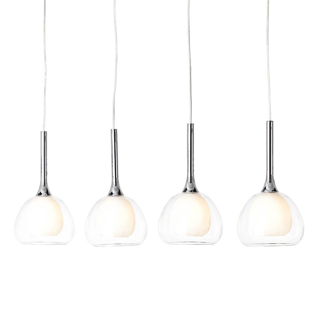 Pendant light Hadan IV frosted glass / iron 4-flame 0