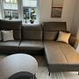 Ecksofa Leder Grau 5