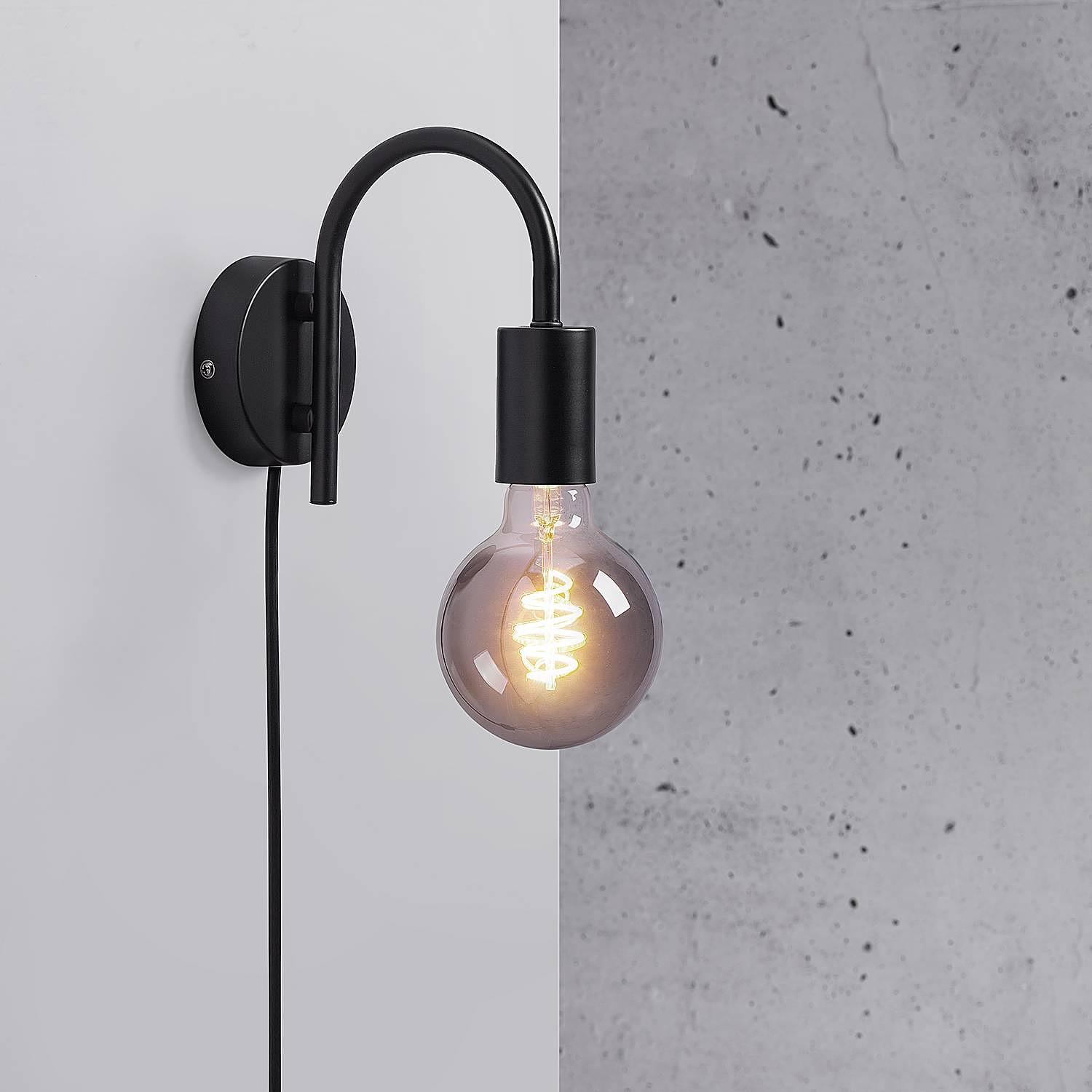 Paco Wandleuchte 1-Flammig Stahl Schwarz  3