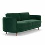 Elinor 3-Sitzer Sofa Velour Lux Dark Green 1