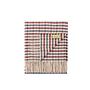 Ibiza Plaid Decke Recycelte Baumwolle Mikro-Karo Blau Rot 0