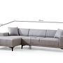 Petra L Corner Sofa Light Grey 8