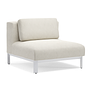 MAUROO Sofa 1-seater without armrests whiteMAUROO Cushion for 1-seater Vanilla 0