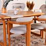 Cheri Dining Table Set 5-pc. Nubuck Leather Light Grey 2