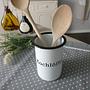 Bakye Kitchen Utensil Holder Enamel White 3