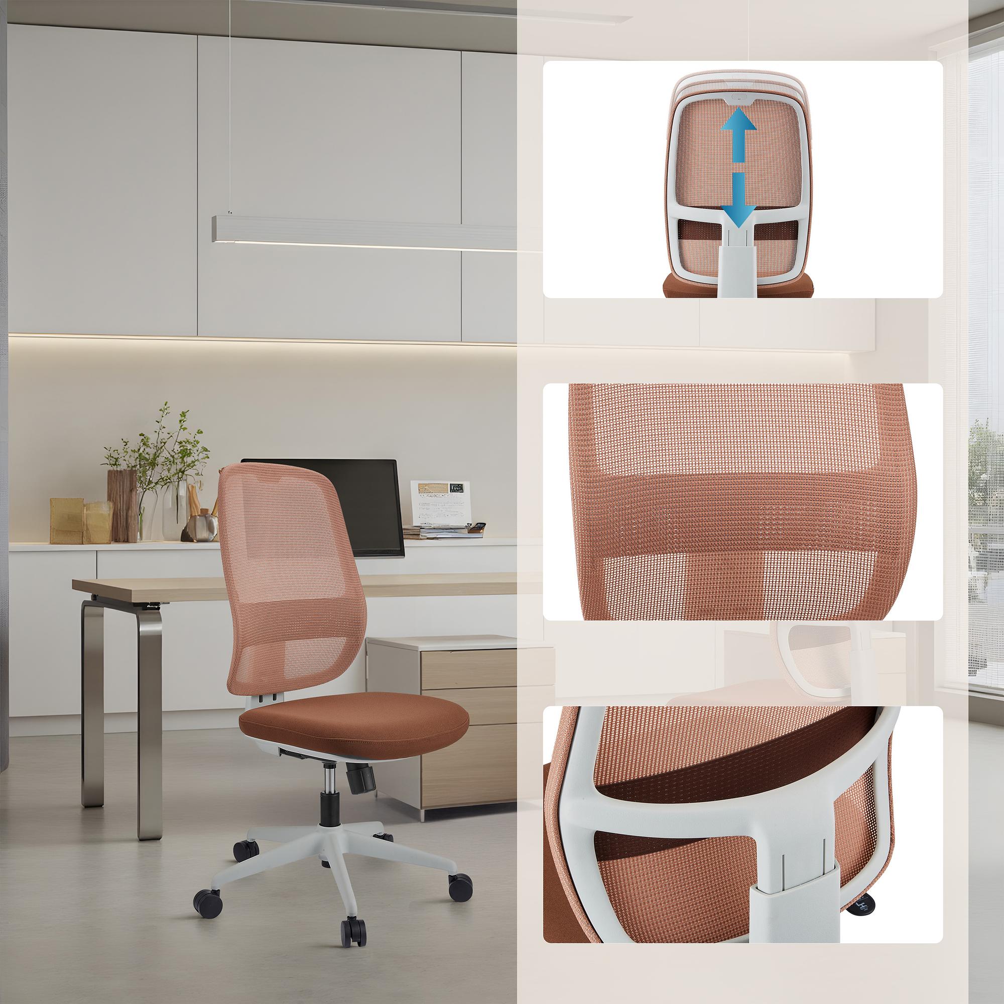 Minoro W Bürostuhl Netzstoff Braun 3