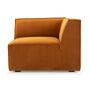 Dane 1-Sitzer Eckmodul Rechts Velour Matt Amber 1