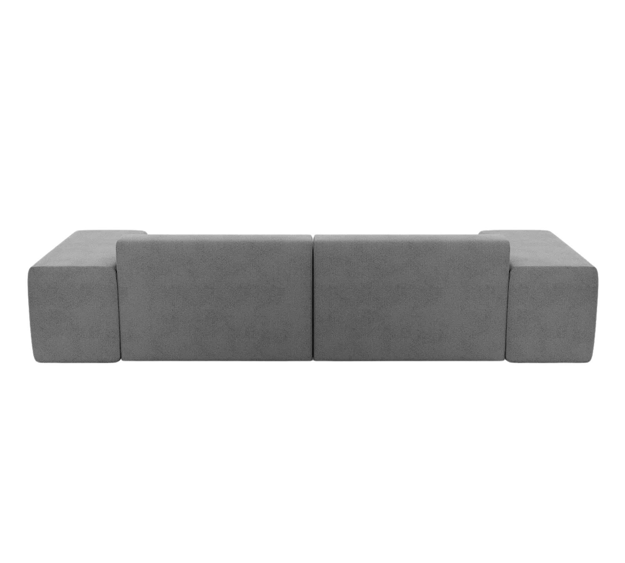 Pyllow Sofa 2-Sitzer Lichtgrau Baumwoll-Leinen Mix 2