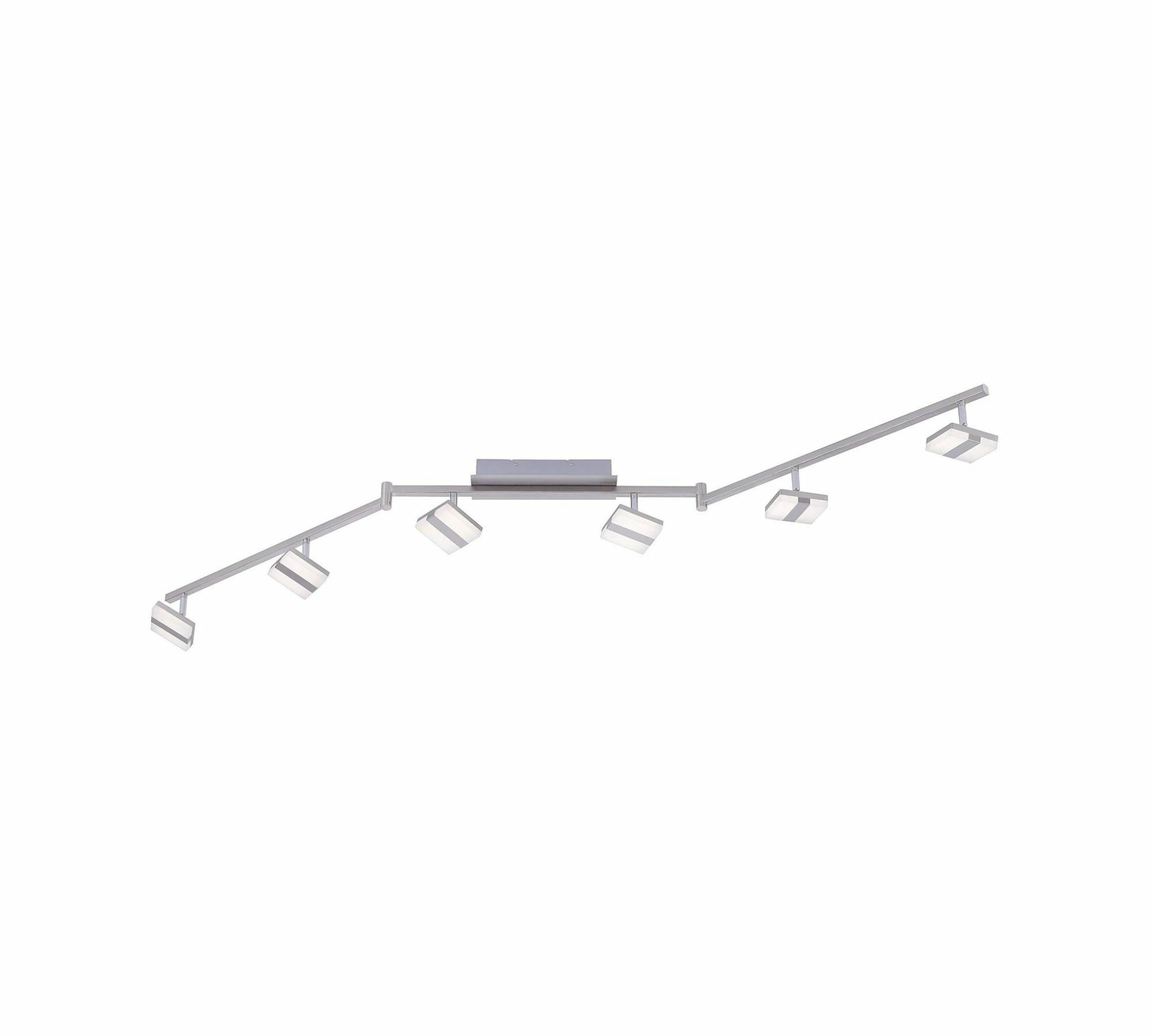 LED Deckenleuchte 6-flammig Eisen Kunststoff Silber 1