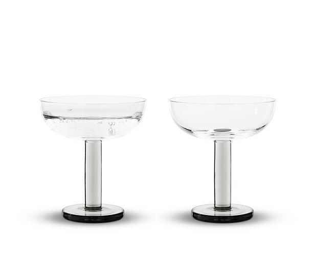 Puck Coupe Glass 2-piece Set Transparent 1