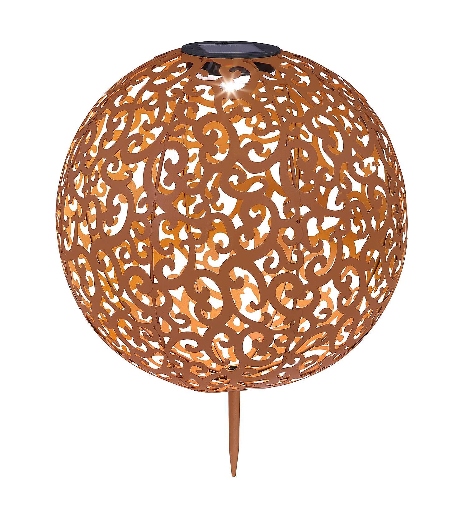 Sun lamp Mandala iron rust brown 2