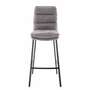 Bar stool Textile Metal Grey Black 3