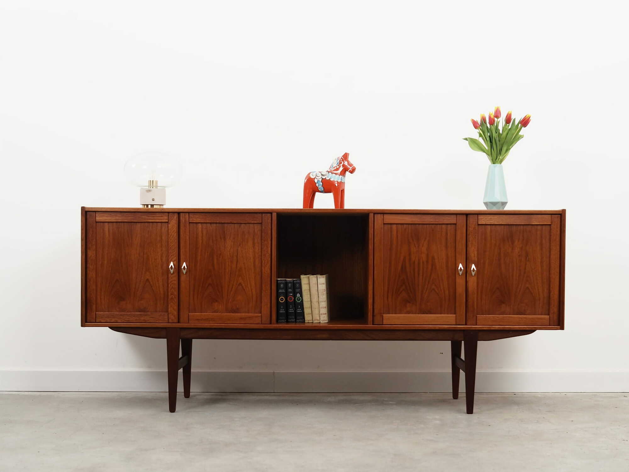 Vintage Sideboard Teakholz Braun 1970er Jahre  1