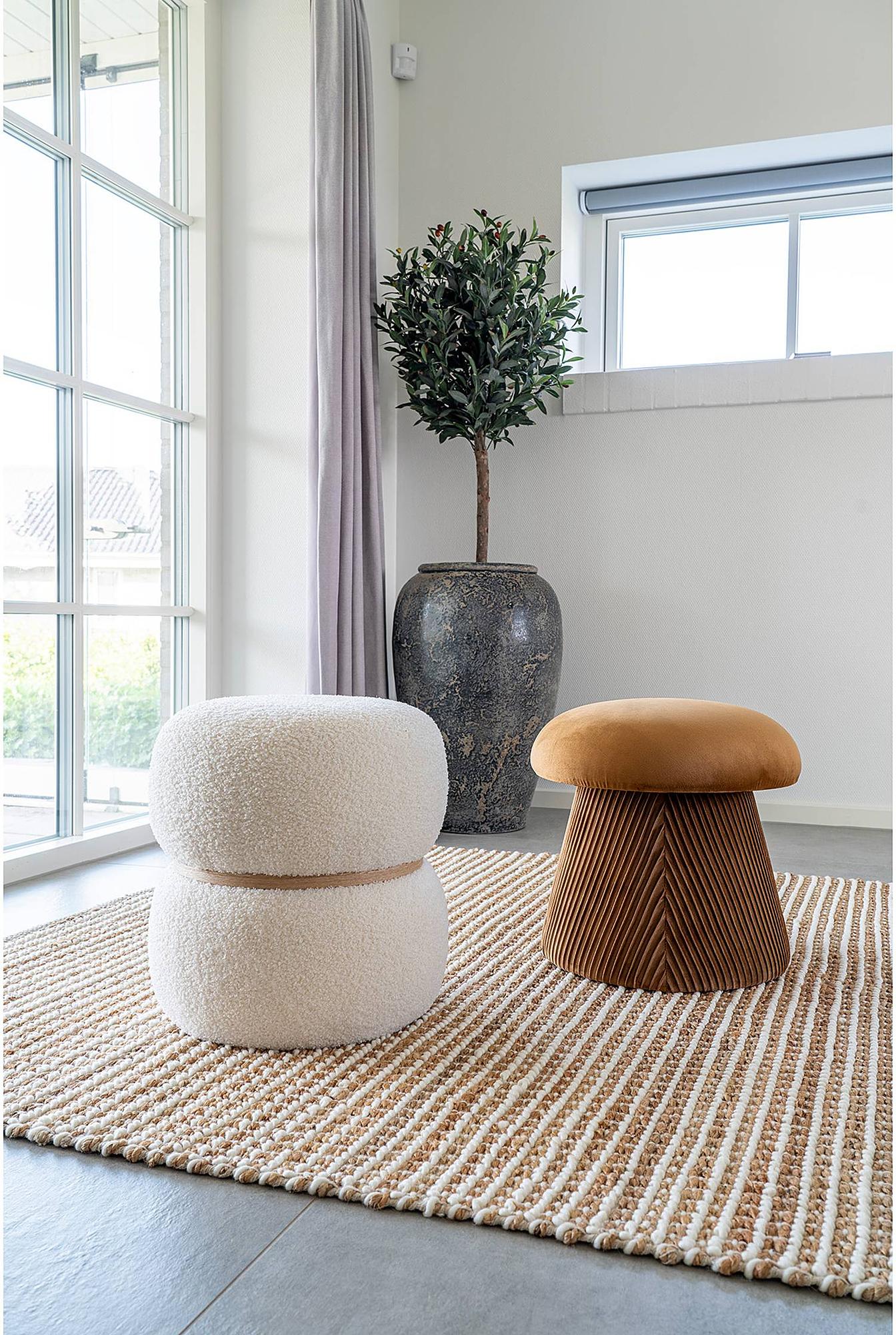 Pouf Hampton Samt Ockergelb 2